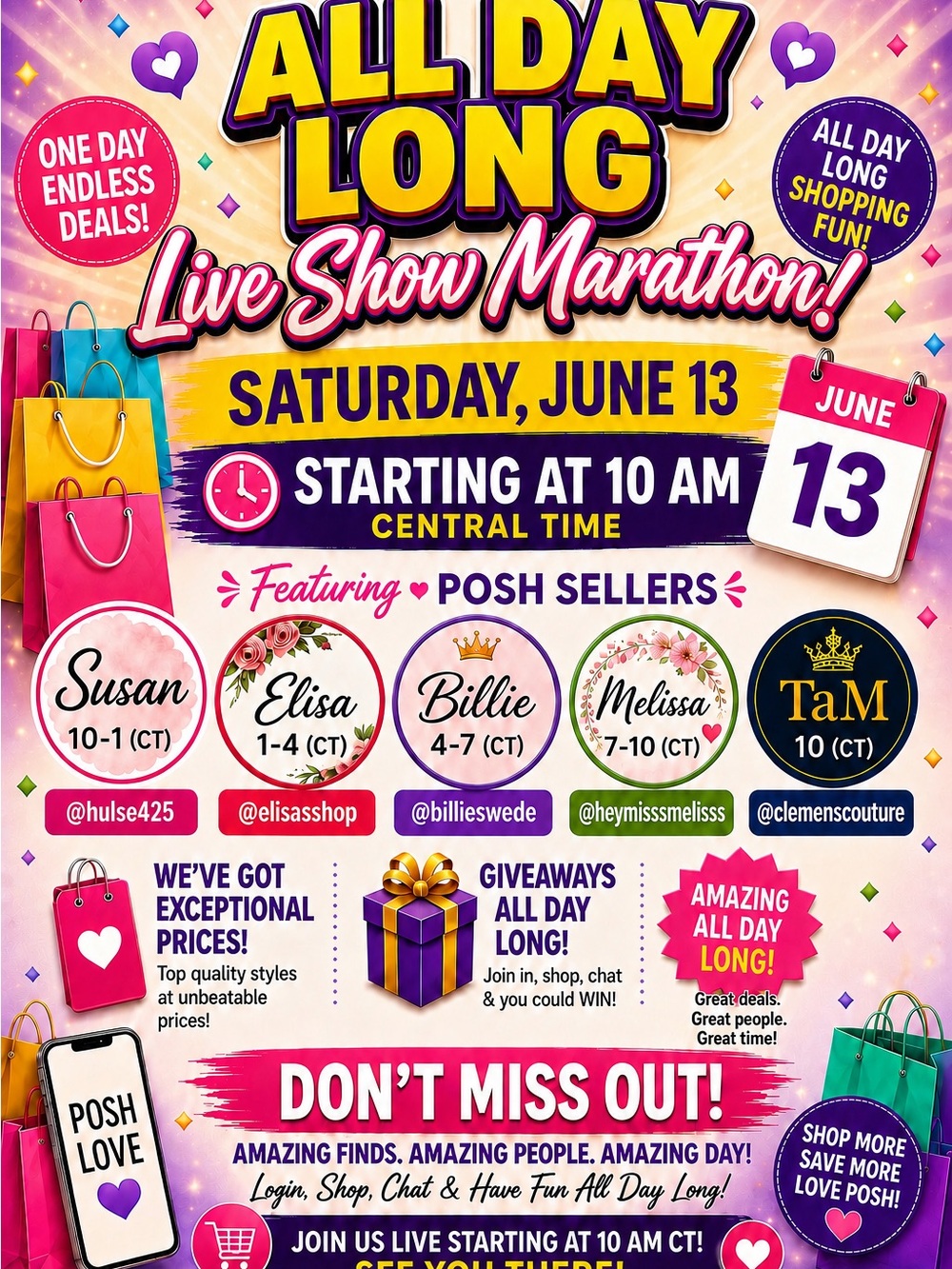 June 13th Train Marathon - All Day